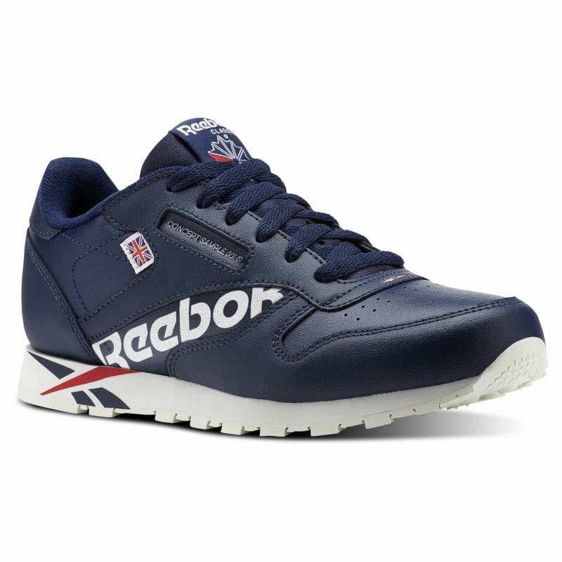 Tenisi Reebok Classic Leather Baieti Bleumarin/Albi/Rosii Romania GX6171AK